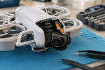 Riparazione gimbal DJI Neo con controllo del flat della camera