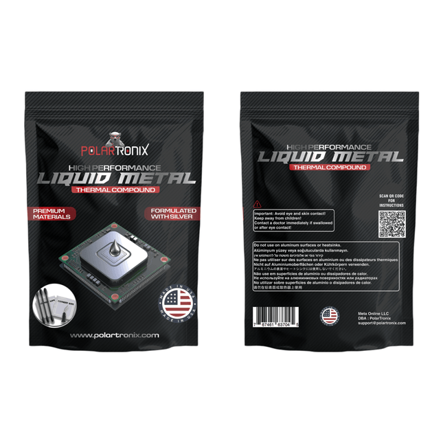 Pasta Termica in Metallo Liquido per PS5/PC/GPU 130W/mK 1.5G (PolarTronix)
