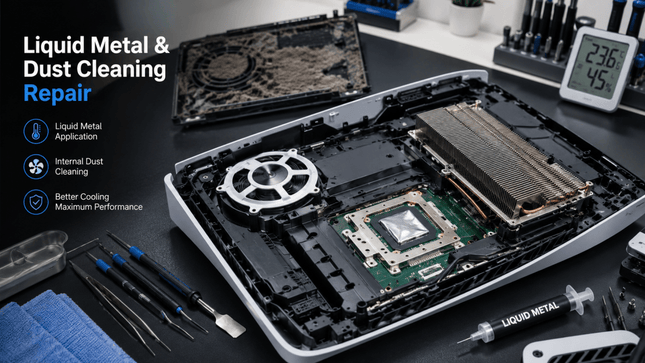 Pulizia professionale PS5 con sostituzione metallo liquido + Porta hdmi