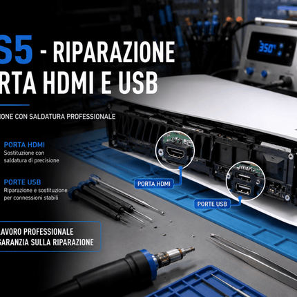 Pulizia professionale PS5 con sostituzione metallo liquido + Porta hdmi