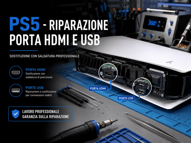 Pulizia professionale PS5 con sostituzione metallo liquido + Porta hdmi