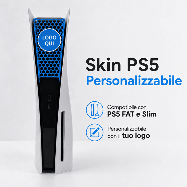 Skin PS5 personalizzabile con il tuo logo