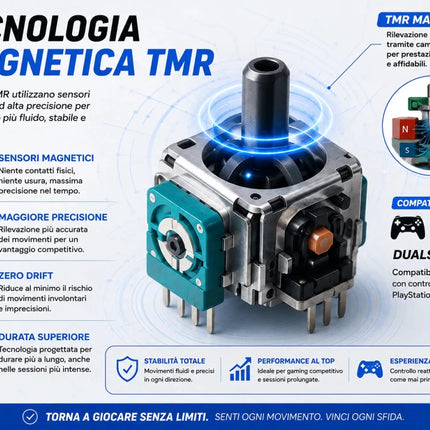 Sostituzione analogici TMR anti-drift per controller PS5 DualSense