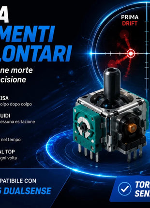 Sostituzione analogici TMR anti-drift per controller PS5 DualSense